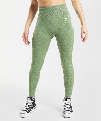 Gymshark Adapt Animal Seamless Ženske Tajice Zelene | HR 4106SGL